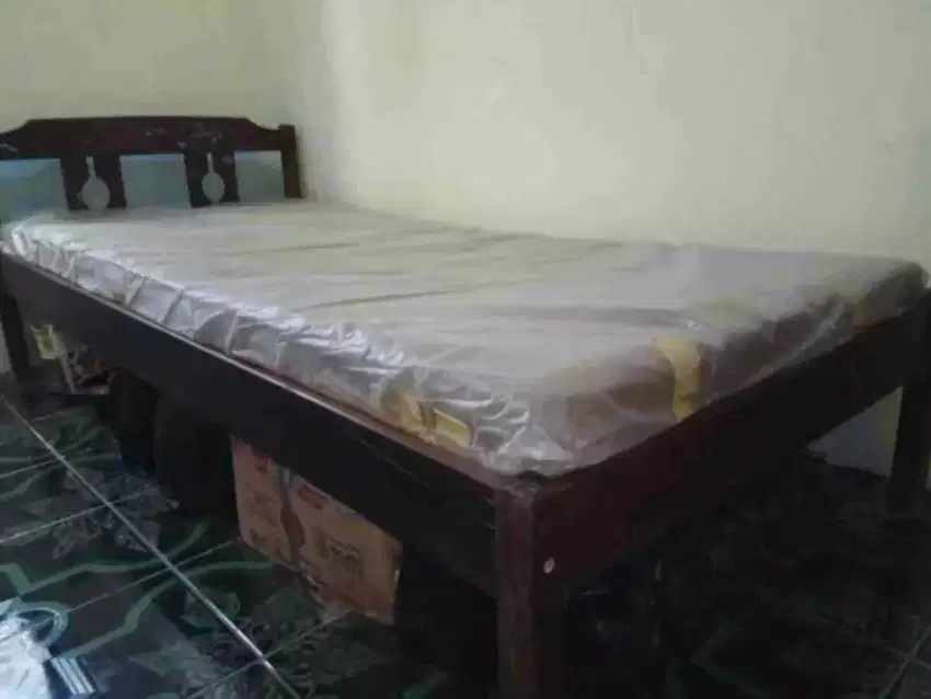 BELI 1=5 : RANJANG/DIPAN MURAH (FULL KAYU ASLI)+KASUR BUSA MERK LIGNA