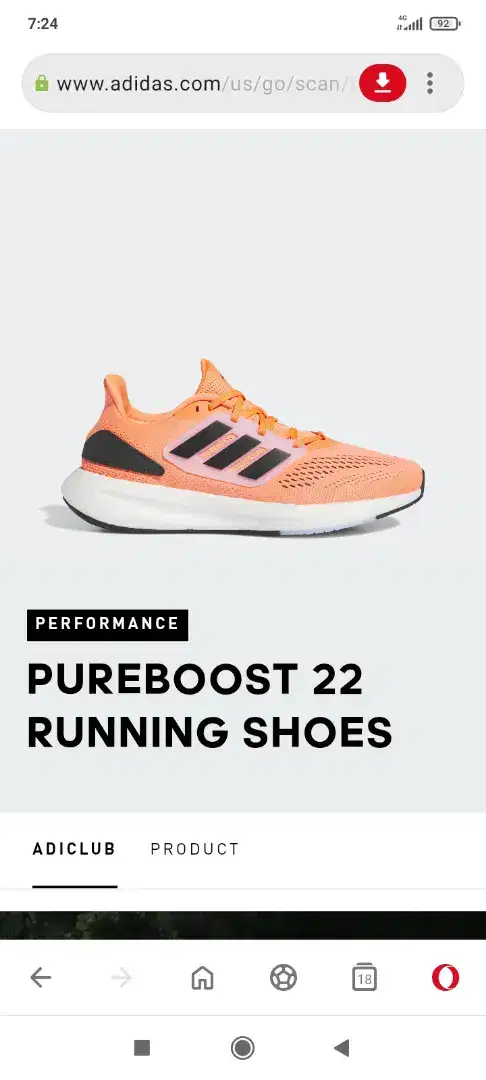 Adidas Running Pureboost 22 Original