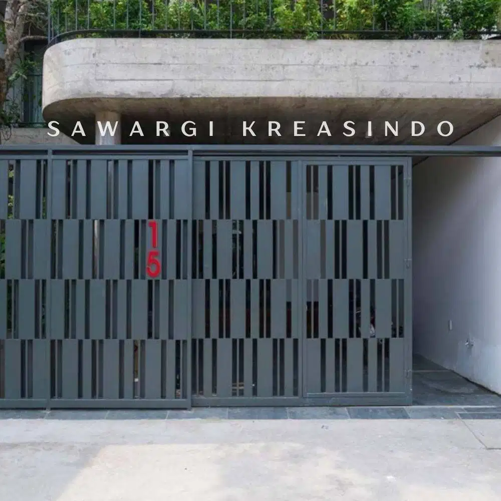 Pagar modern minimalis, pagar cutting, tempa, grc, besi dll