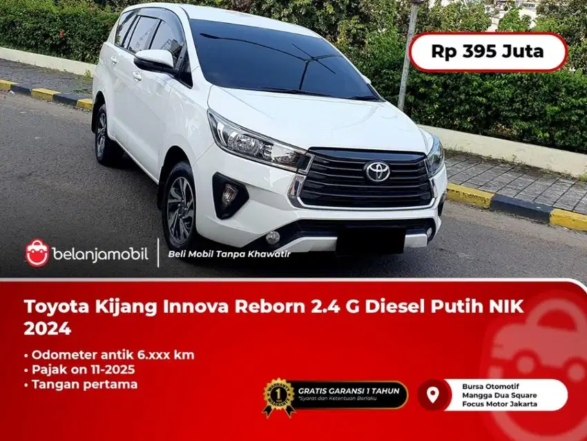 [ KM 6RB ] Toyota Kijang Innova Reborn 2.4 G Diesel Putih 2024 2025