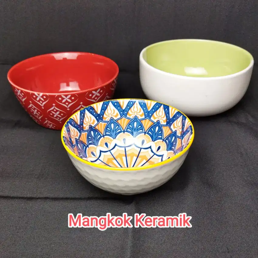 mangkok keramik oat aneka warna – elegan dan multifungsi
