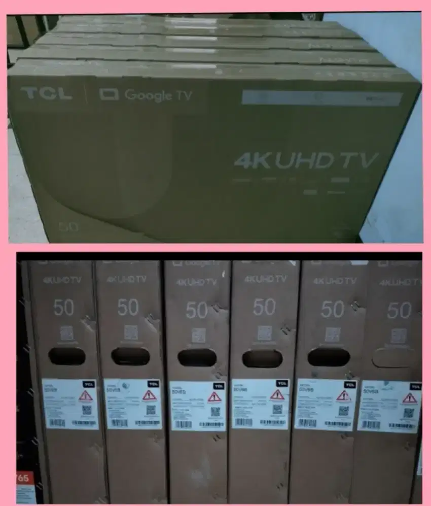 New TCL Google TV 50 inch V6B 4K UHDTV Garansi Resmi 1 Tahun