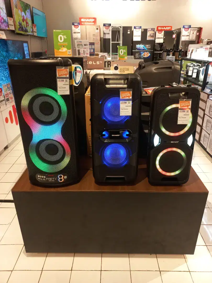 Speaker Sharp, Polytron, DAT, Sony, LG Cicilan 0%