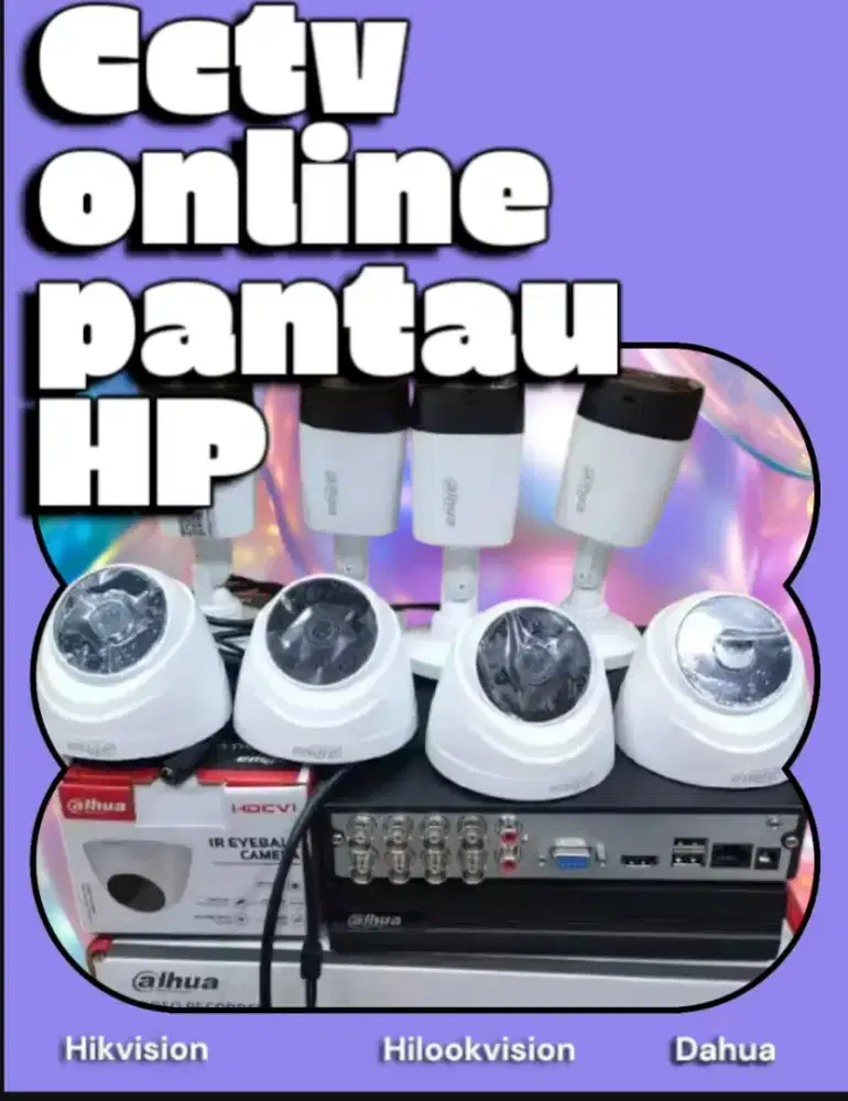 Pasang baru cctv dahua hilook hd and service kamera