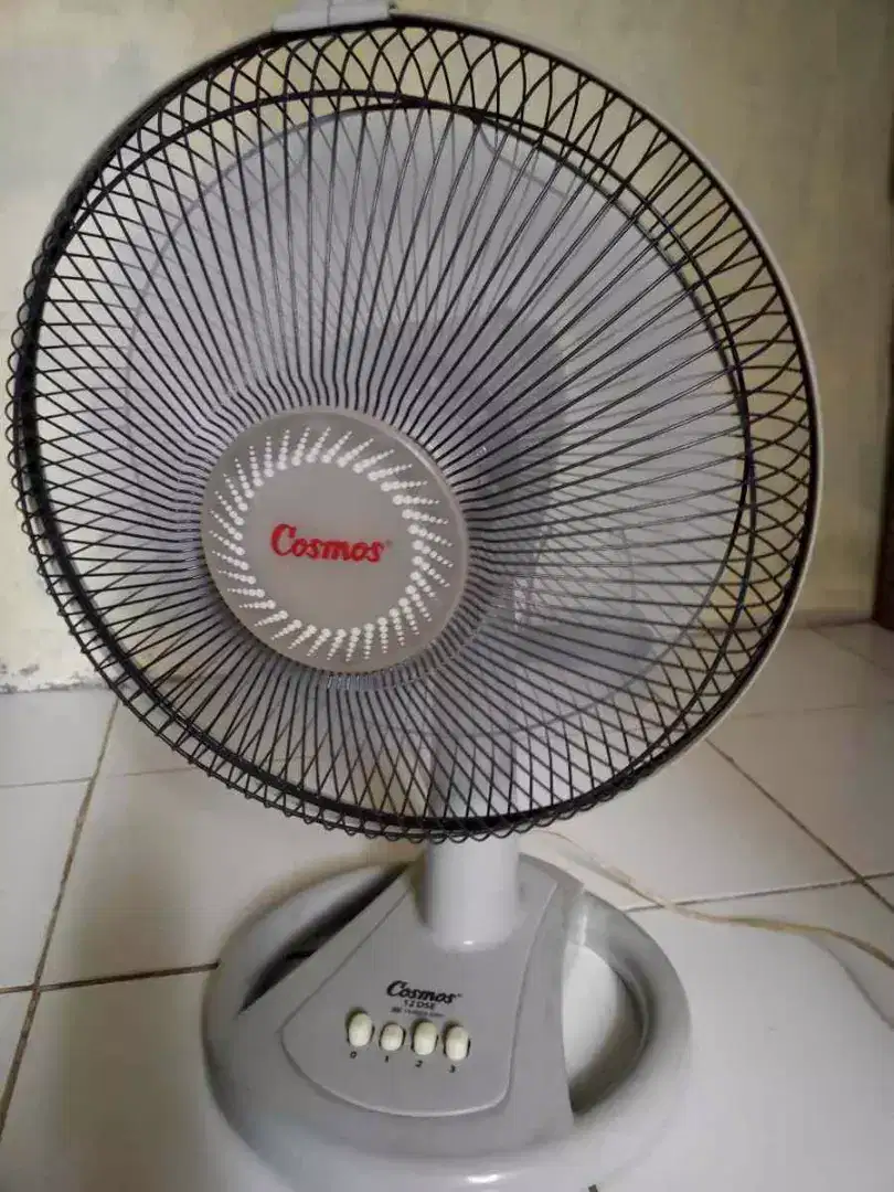 KIPAS ANGIN DUDUK 2 IN 1, MERK COSMOS, UKURAN '12, MESIN 100 % BARU
