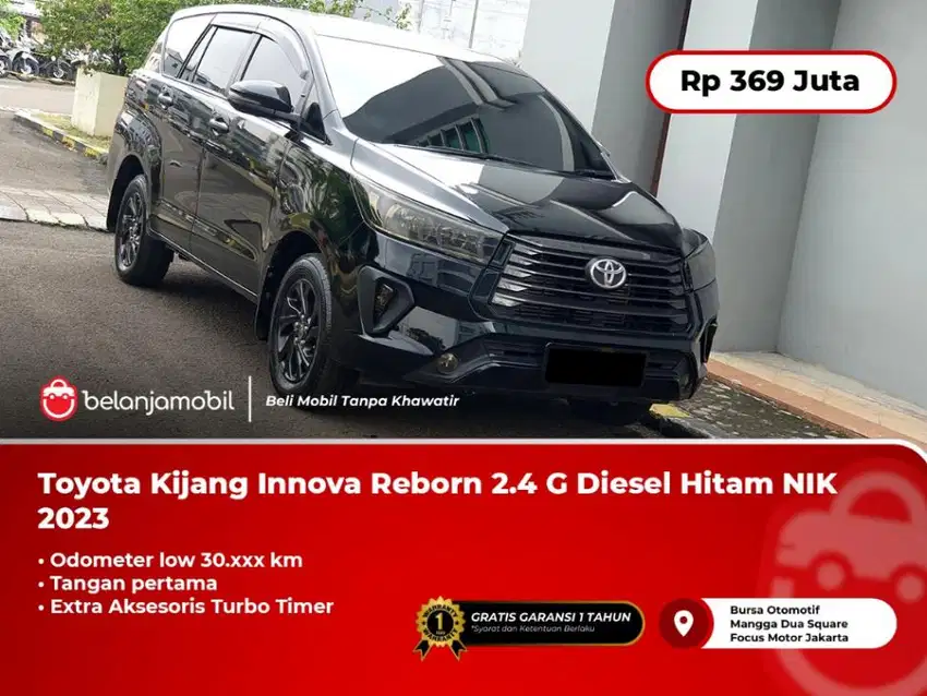 [ TANGAN PERTAMA ] Toyota Kijang Innova Reborn 2.4 G Hitam 2023 2024