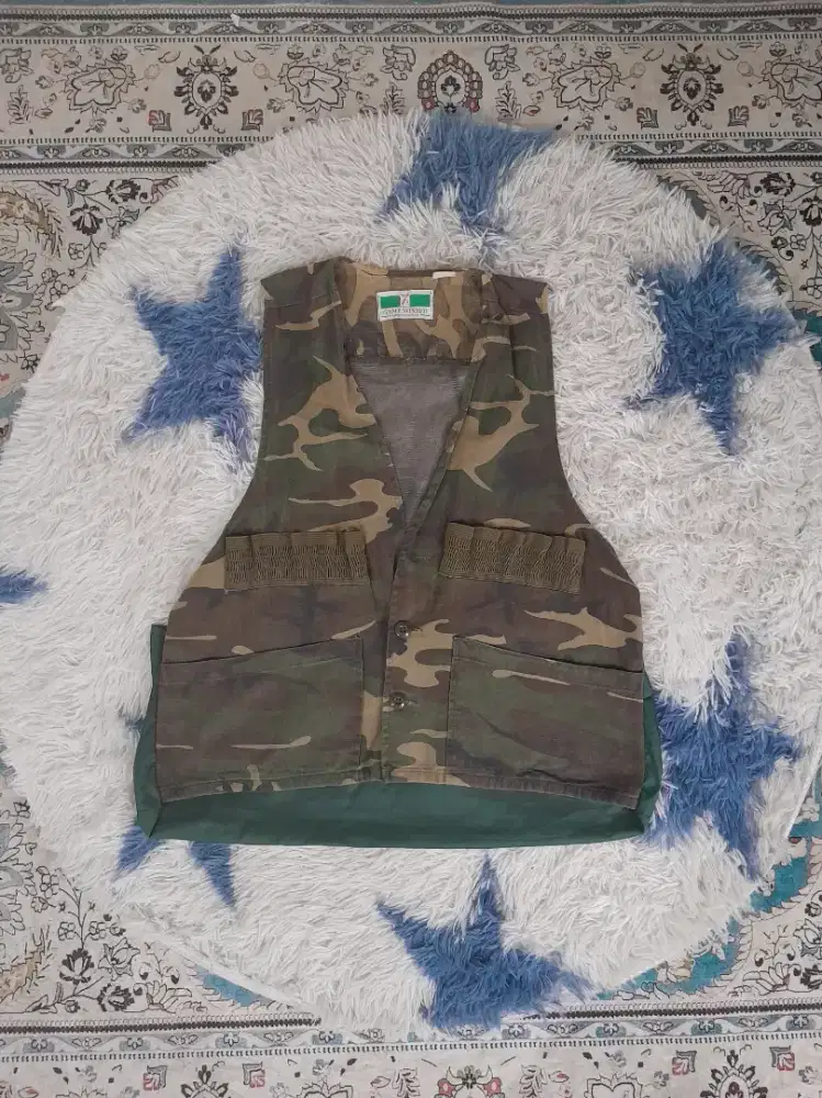 Vintage Game Winner Sportswear Duck Camo Hunting Vest Game Fowl Pouch