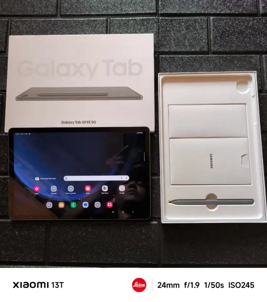 Samsung Tab S9 FE 5G Ram 6 Internal 128 Mulus Fullset Ori Sein