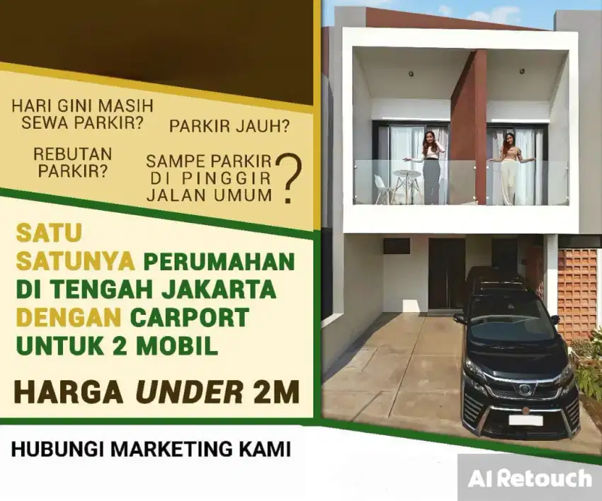 Dijual rumah baru dalam cluster di Matraman Jakarta Timur