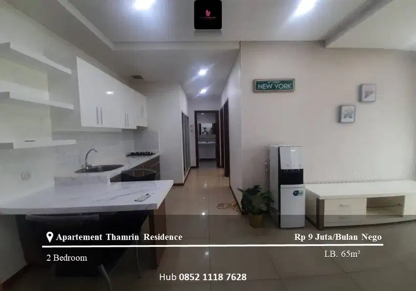 Sewa Apartement Thamrin Residence Low Floor 2BR Full Furnished View GI