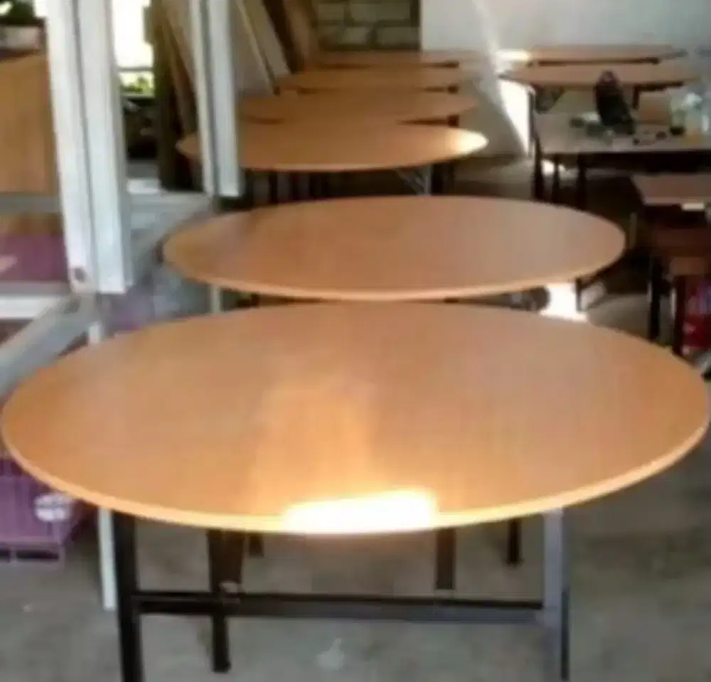 Meja Bulat Lipat Otomatis Standar Hotel Ballroom Conference Meeting