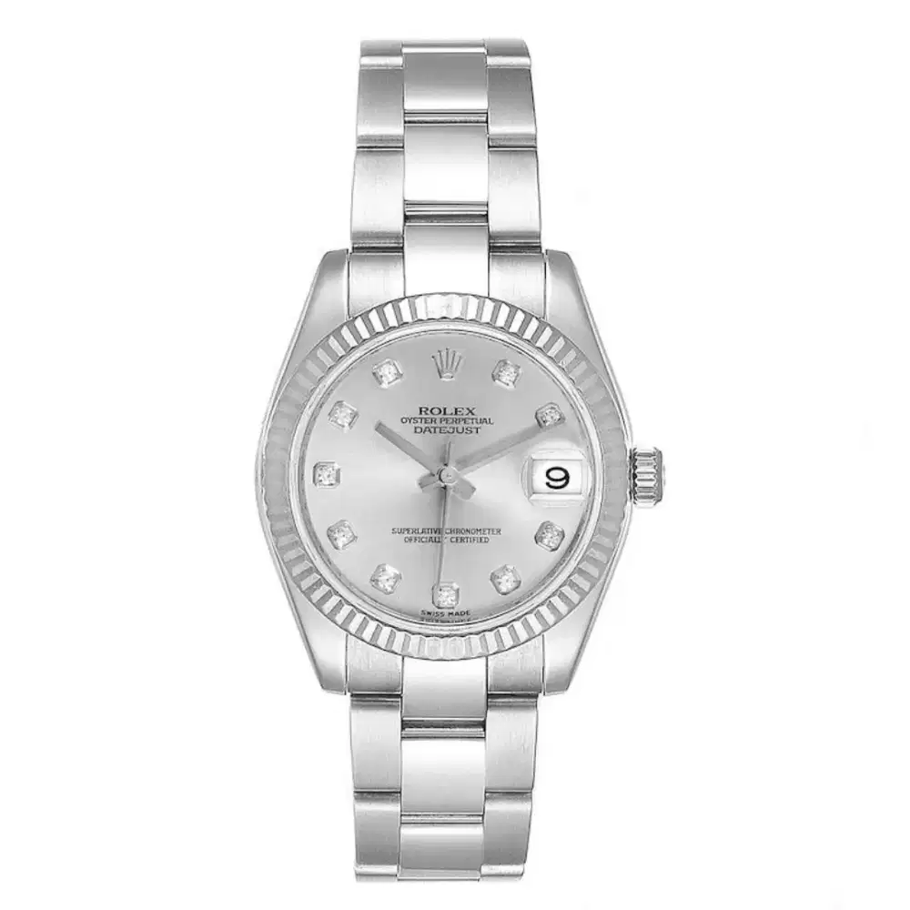 Rolex Datejust Lady 31m, Diamonds Index Silver Dial Oyster
Bracelet