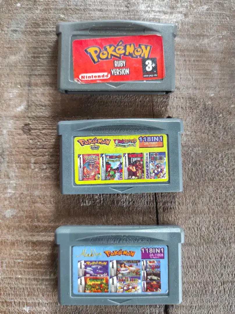 Kaset game card Gameboy advance sp 3 pcs