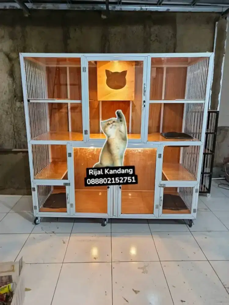 Kandang kucing alumunium