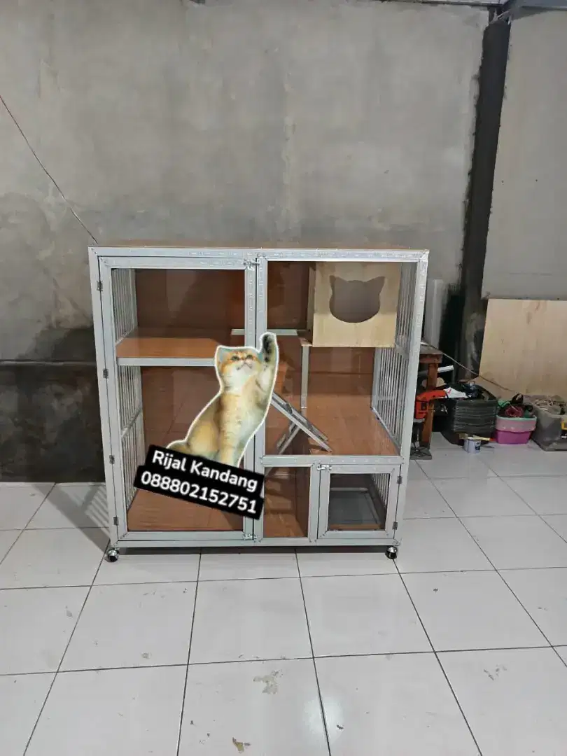 Kandang kucing alumunium
