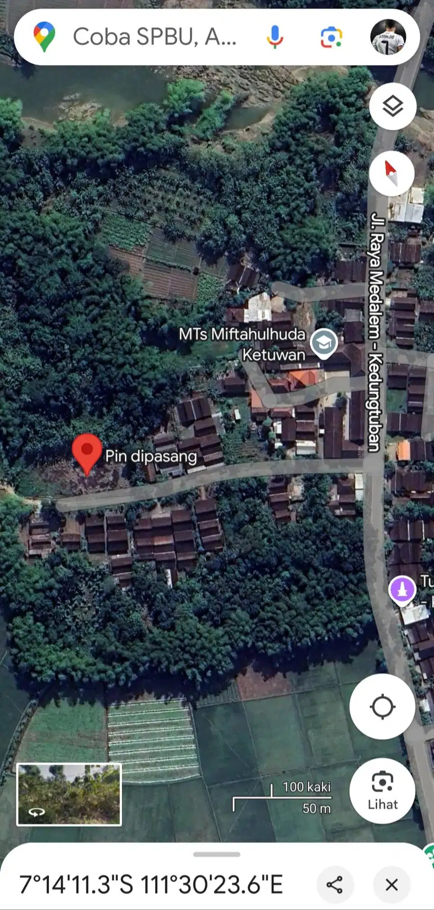 Tanah SHM Luas 1.554 m2 di Desa Ketuwan Kec. Kedungtuban