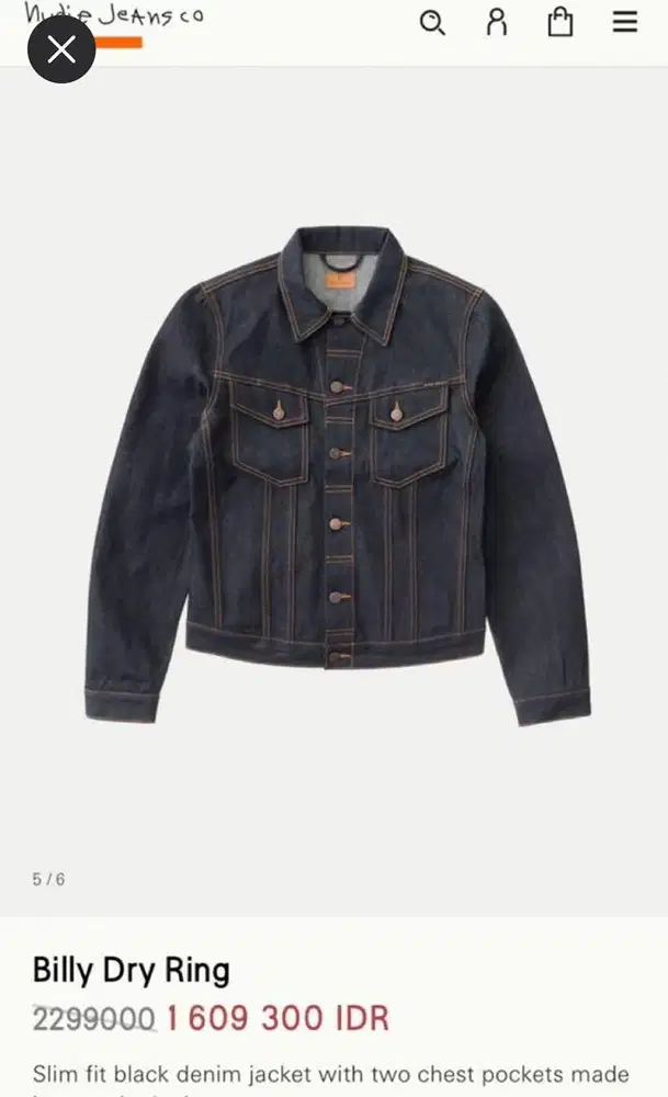 Replica Trucker Nudie Billy Dry Ring + Denim Jeans