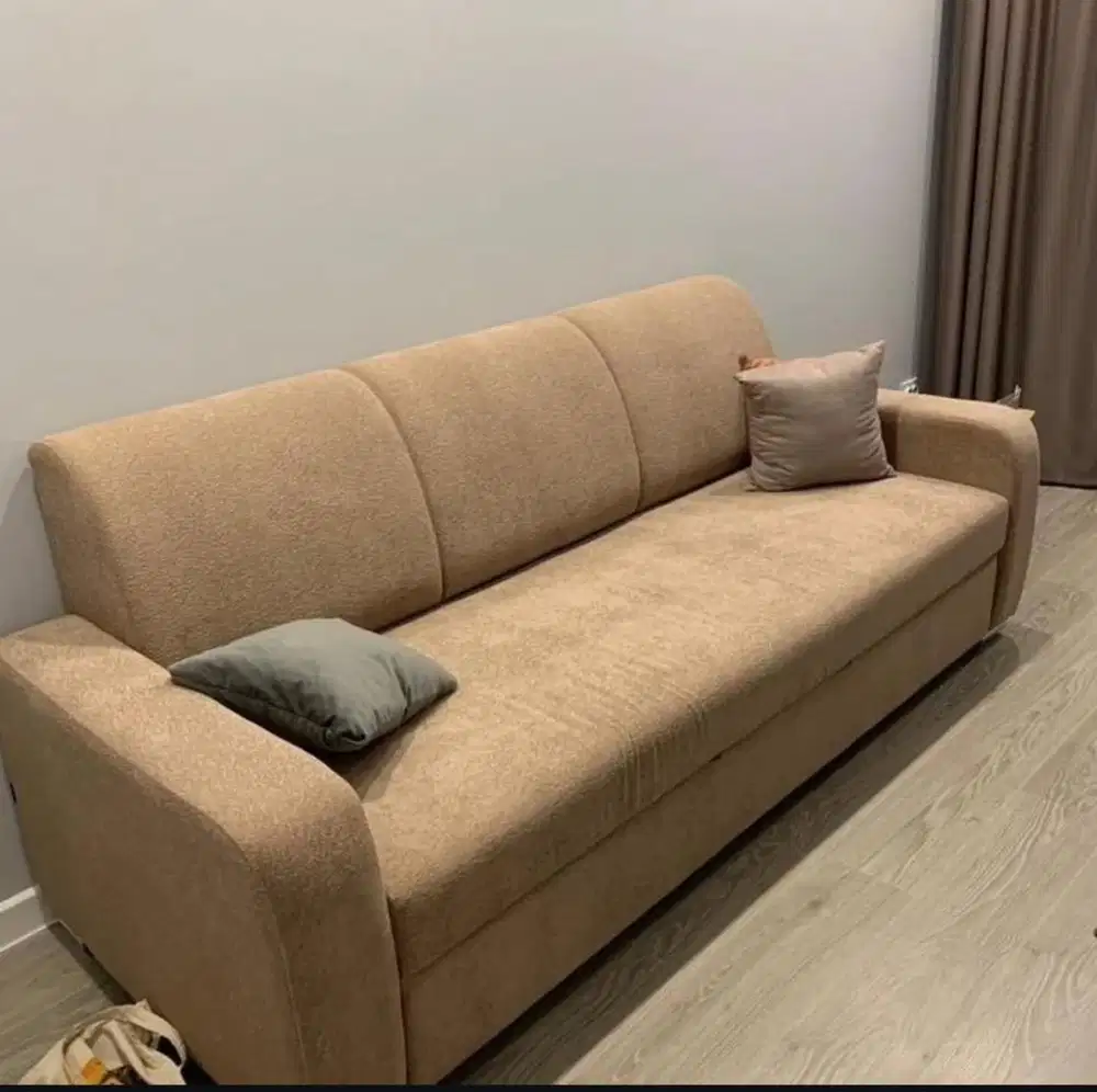 Sofa minimalis coklat