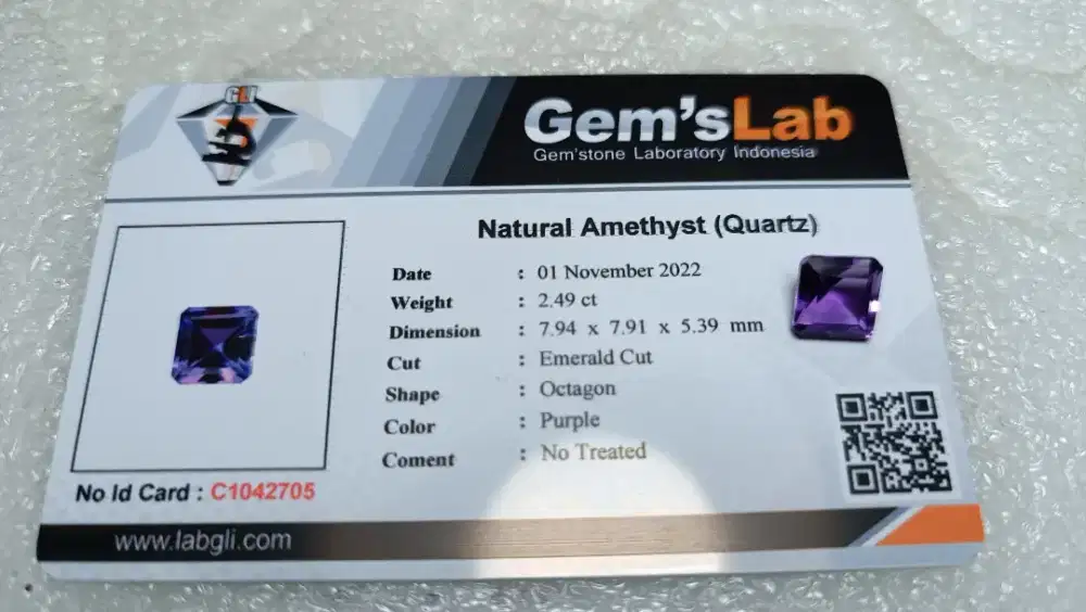 Natural Amethyst Mewah 2.49 Ct Bermemo