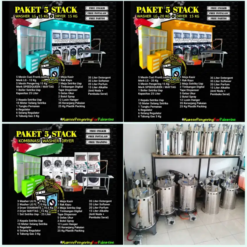 Paket Usaha Laundry Stack Partisi