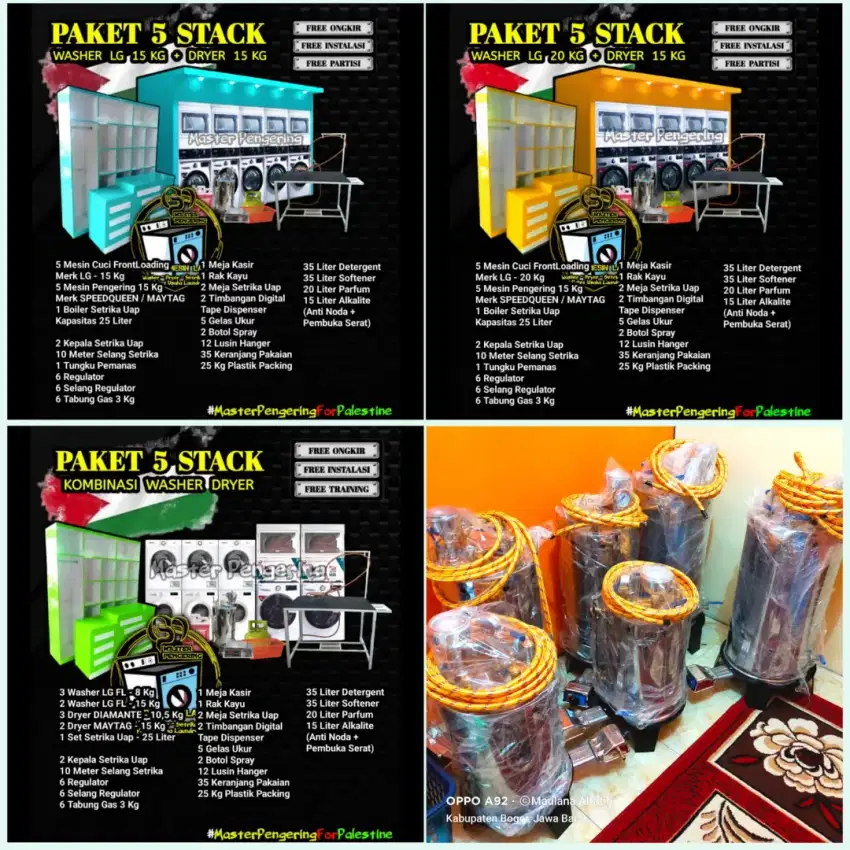 Paket Usaha Laundry Stack Partisi