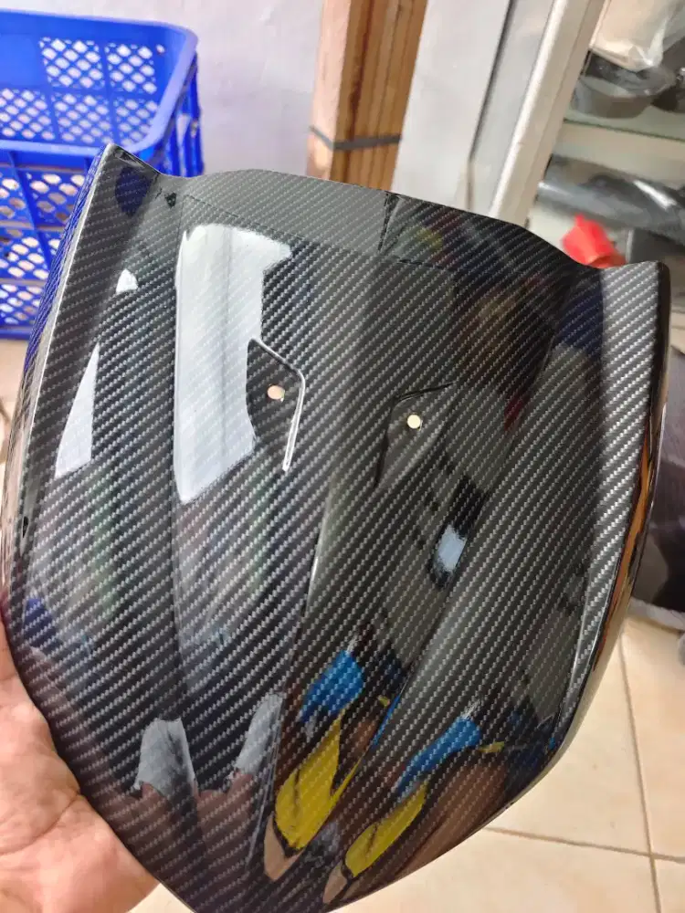 Cover tameng depan yamaha mio soul gt 115 carbon hitam