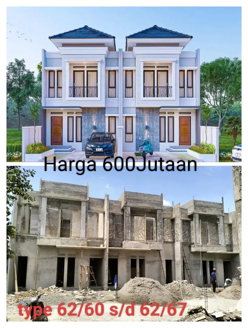 Hunian 2 lantai murah di pamulang KPR Dp 5Jt