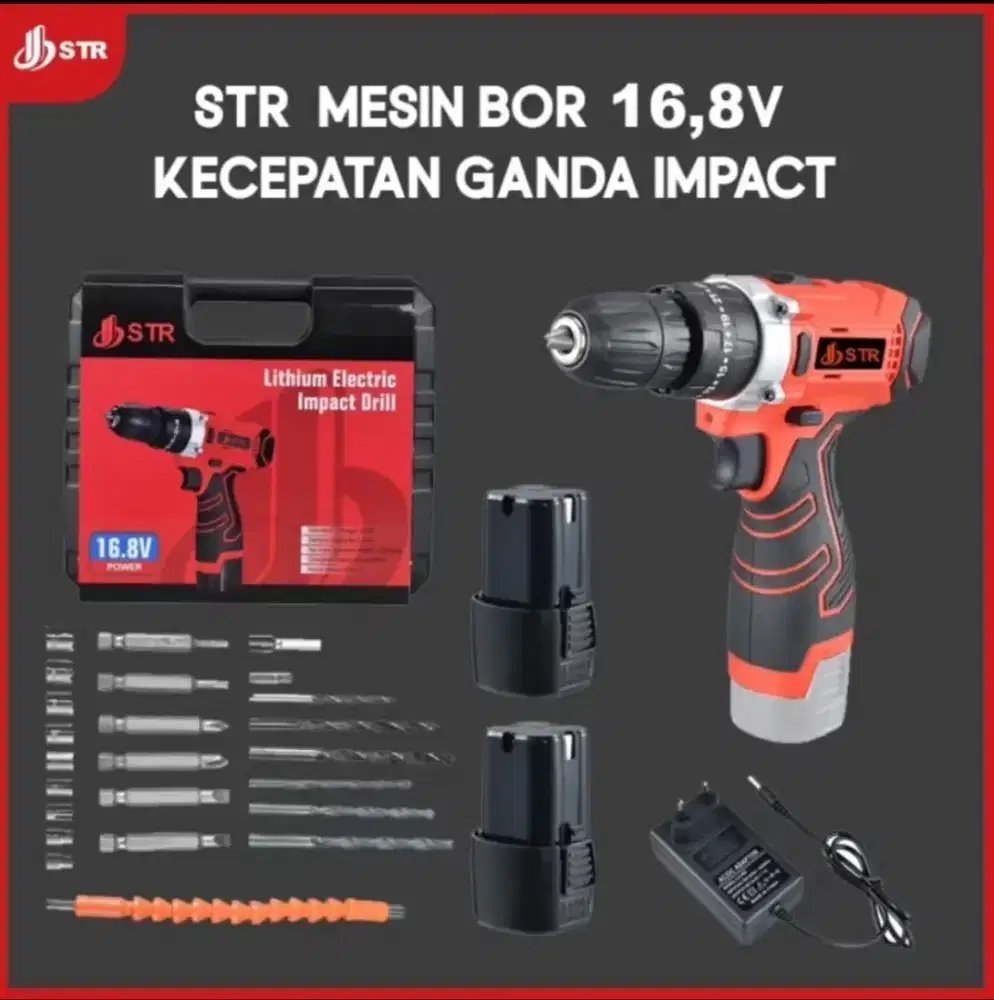 Murah Bor Baterai Cordless Str Jiebang Impact Drill