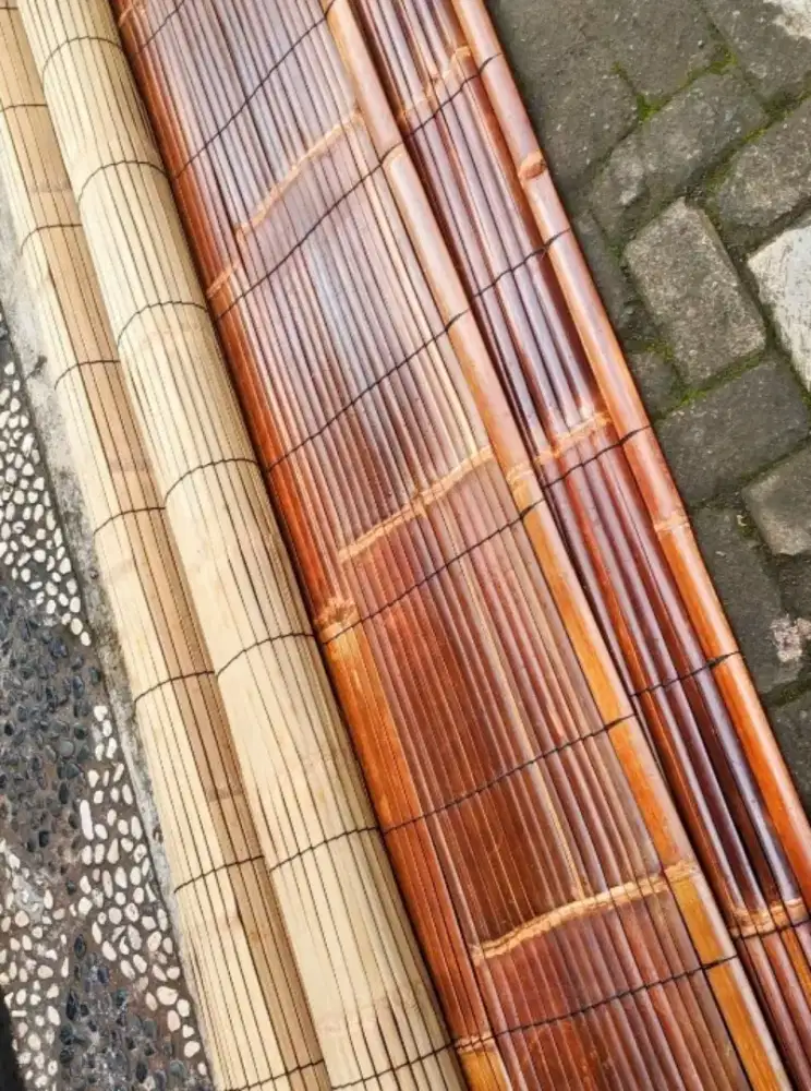 Jual tirai bambu tampias hujan