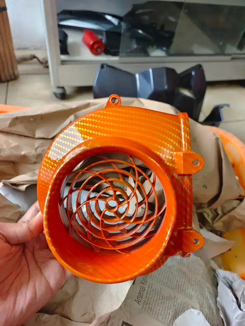 Cover tutup. Kipas Honda beat carbon orange