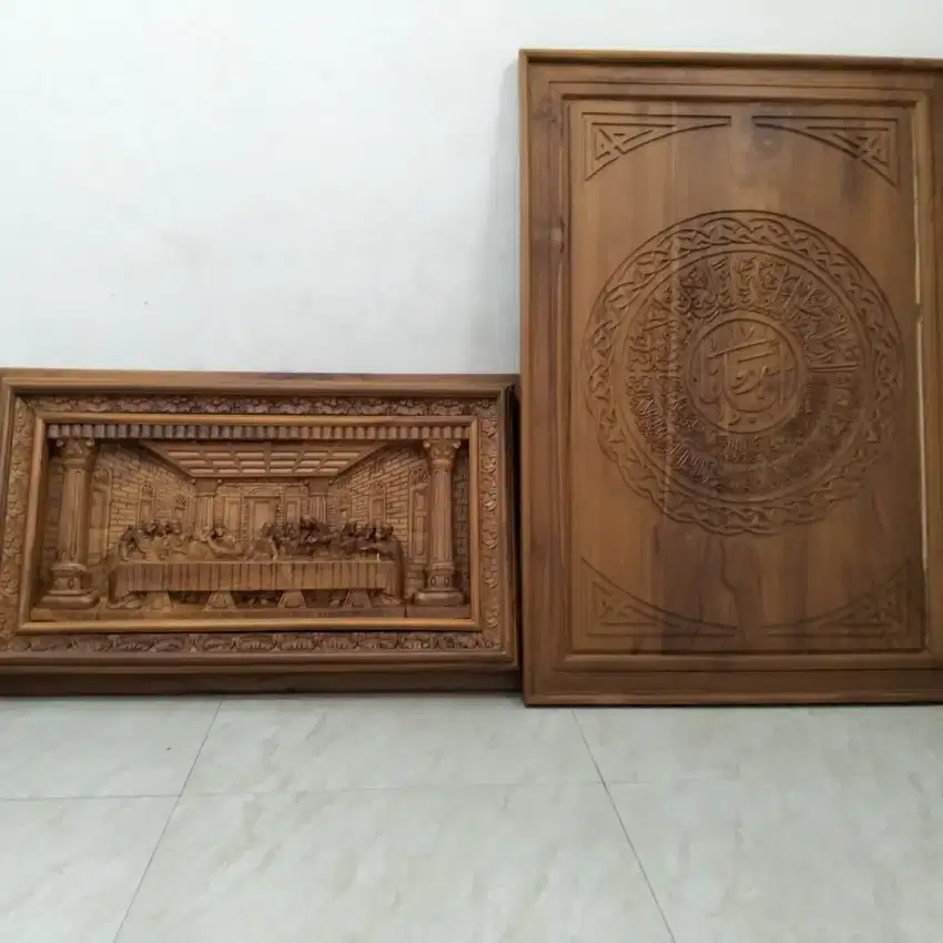 Dijual hiasan dinding asli kayu jati
