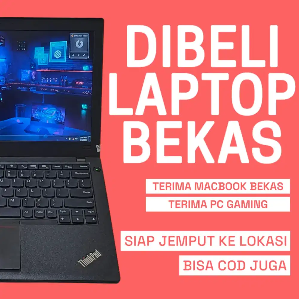DISINI TERIMA JUAL-BELI LAPTOP BEKAS. DIBELI MACBOOK & PC BEKAS