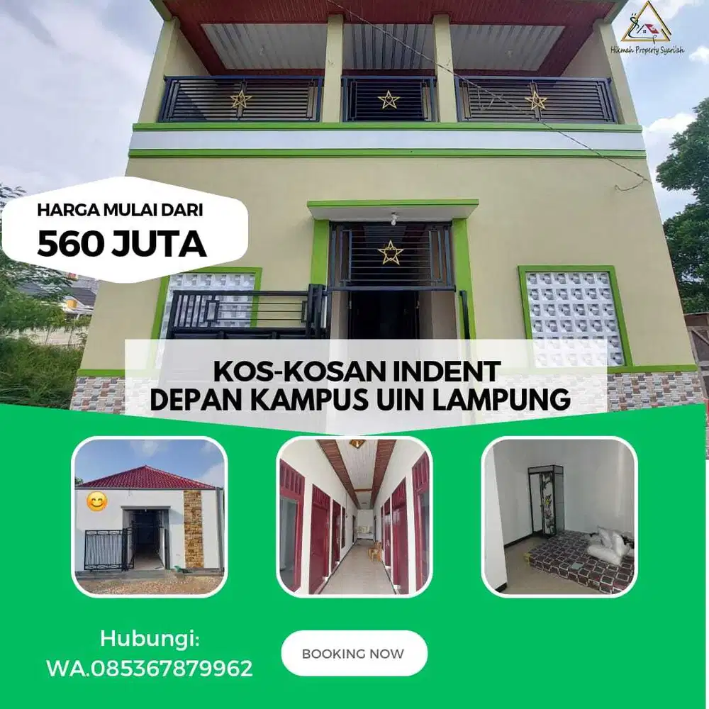 kosan indent dekat kampus uin Lampung sukarame