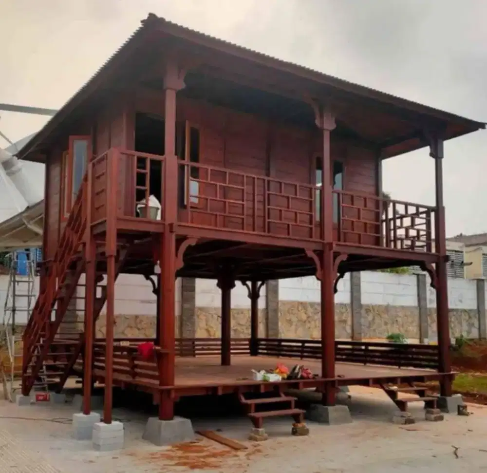 gasebo saung model dua lantai