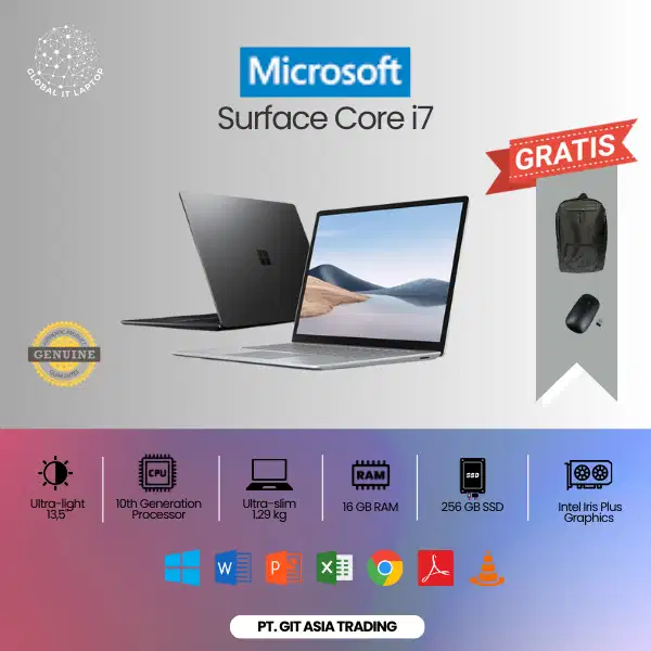 MICROSOFT SURFACE CORE i7 GEN 10 | RAM 16/512GB SSD | TOUCHSCREEN