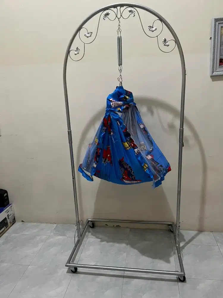 Ayunan besi + kain ayanan komplit + 1 kain ayunan saja