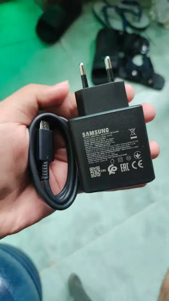Charger orignal cabutan bawaan ex Samsung S25 ultra type C to C 45W