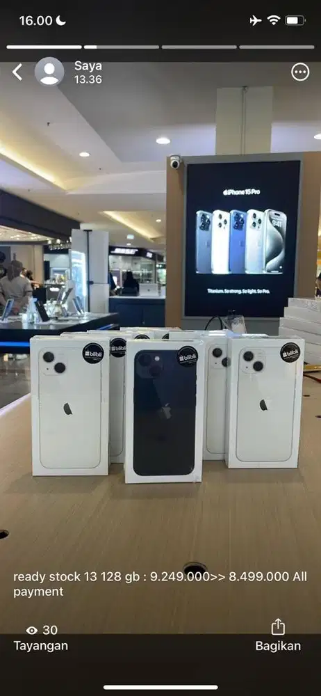 Iphone 13 128 New Garansi Resmi Indonesia