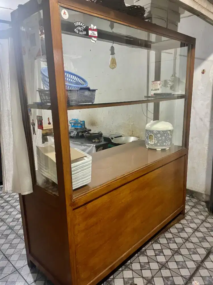 Etalase Jualan ayam goreng atau warteg 175cm x 175cm