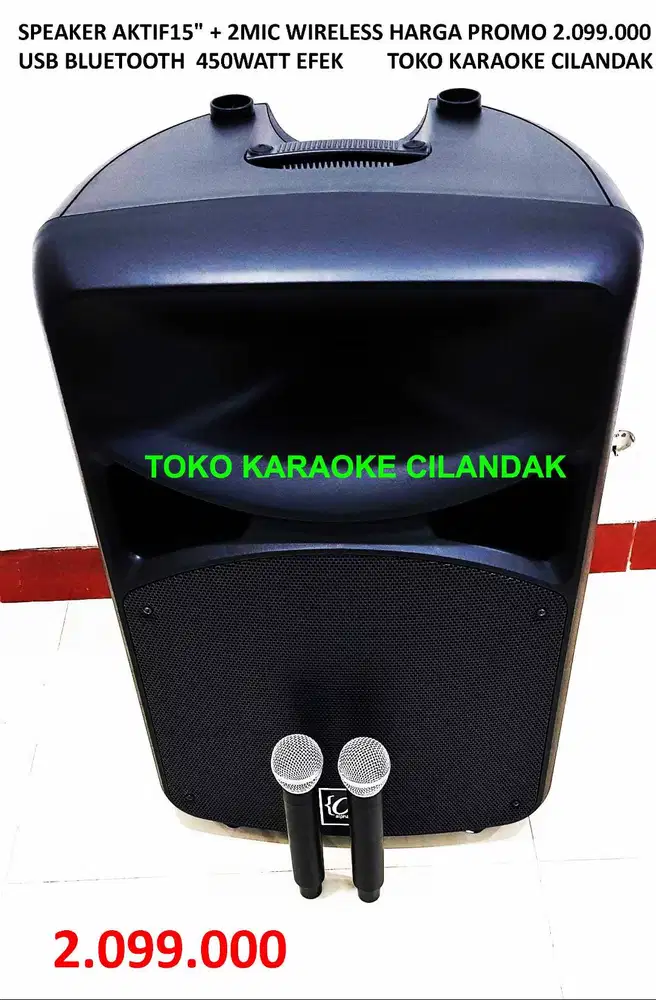 speaker aktif 15in lengkap mic