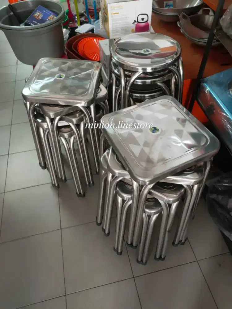 Kursi Bulat & Segi Stainless Steel SUBRON Elegant Premium Quality