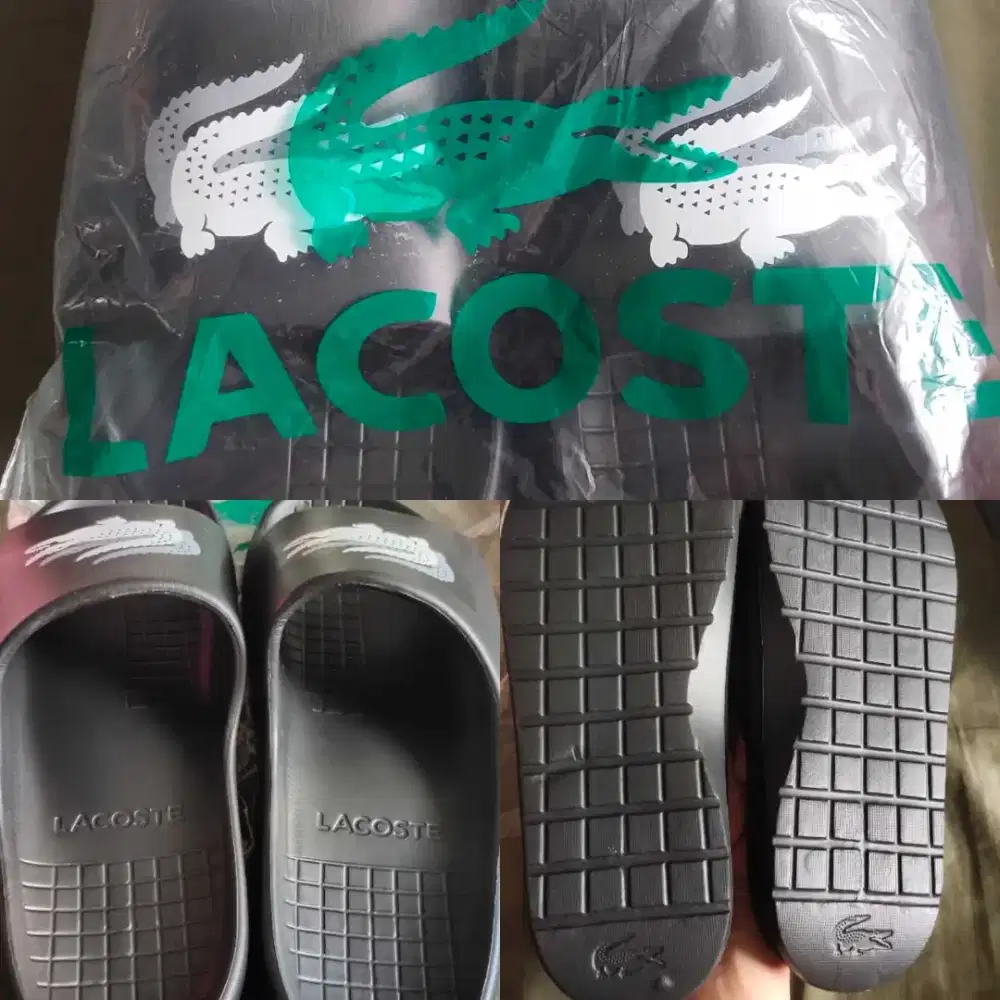 Sendal Lacoste Hitam