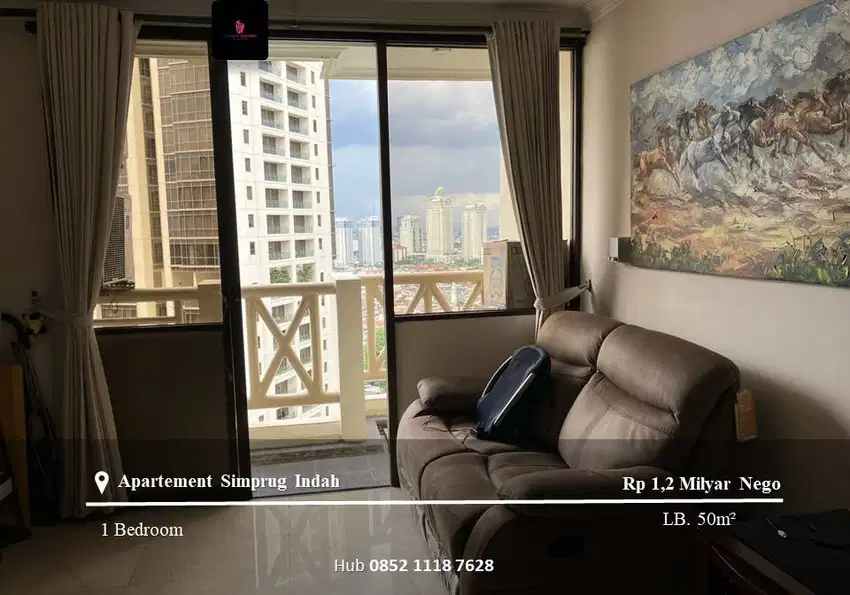 Dijual Apartement Simprug Indah 1BR Full Furnished View Street