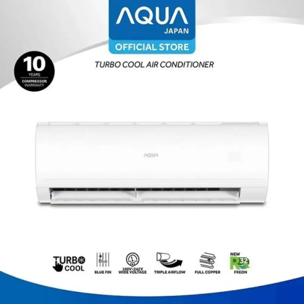 AC AQUA JAPAN 1/2 PK Standart R32 +pemasangan dan bahan PROMO...