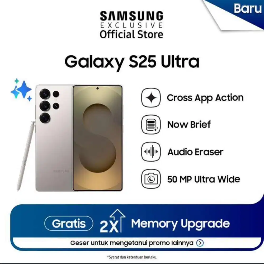 Baru...Samsung S25 Ultra 5G 12/256 Grs Resmi (Warna : White)