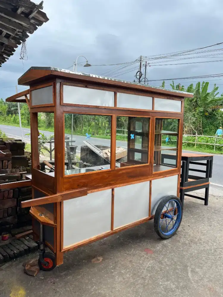 Gerobak nasi goreng komplit kompor wajan