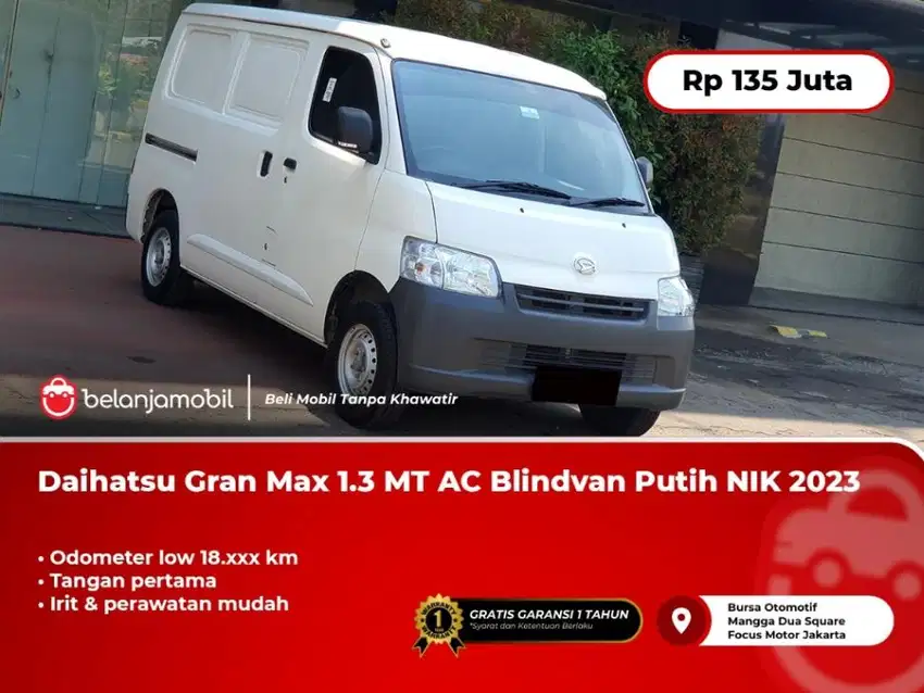 [LOW KM] Daihatsu Gran Max GranMax 1.3 MT AC Blindvan Putih 2023/2024