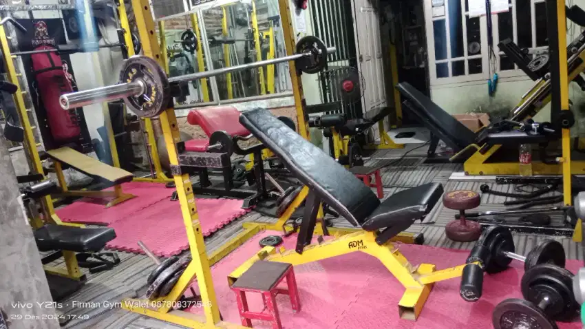 Jual alat olah raga komersil fullset siap open usaha gym center