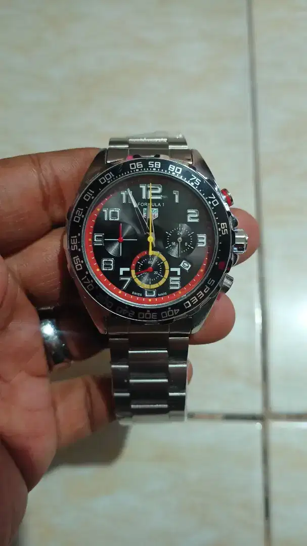 Jam tangan Cowok Rantai Crono aktif semua lengkap dengan Box