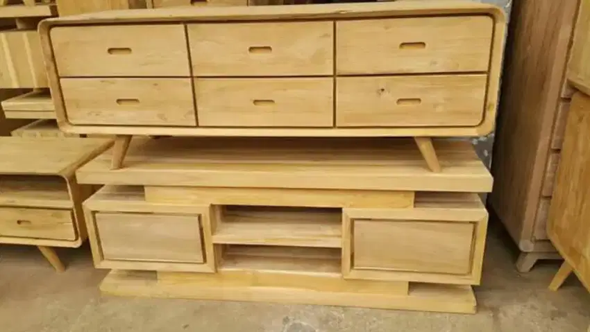 Bufet retro kayu jati bayar cod